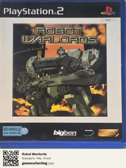 Robot Warlords PlayStation 2, PAL box front