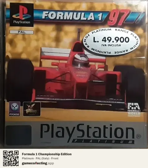 Formula 1 Championship Edition PlayStation, Italy box front