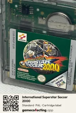 International Superstar Soccer 2000 Game Boy Color, PAL cartridge label