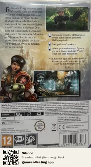 Silence Nintendo Switch, Germany box back
