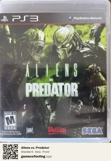 Aliens vs. Predator PlayStation 3, Asia box front
