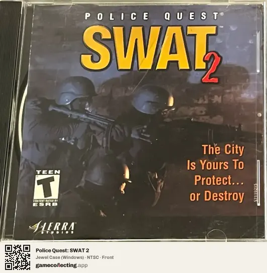 Police Quest: SWAT 2 Computer, NTSC box front