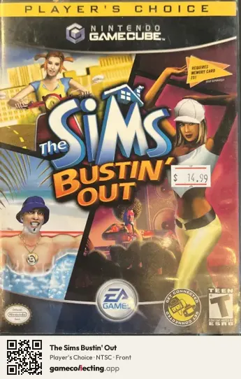 The Sims Bustin' Out Nintendo GameCube, NTSC box front