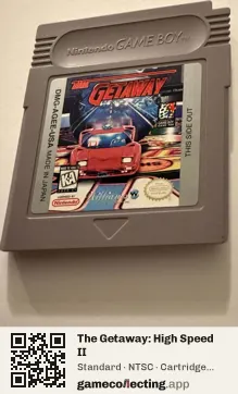 The Getaway: High Speed II Game Boy, NTSC cartridge label