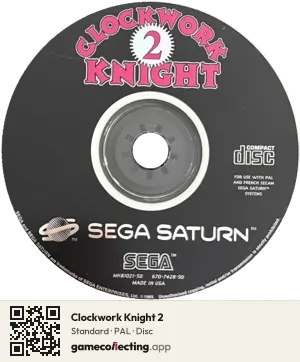 Clockwork Knight 2 Sega Saturn, PAL disc