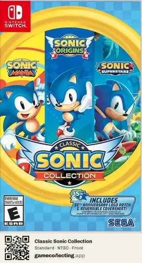 Classic Sonic Collection Nintendo Switch, NTSC box front