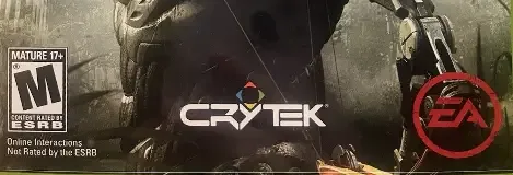 Crysis 3, the ESRB box on its front