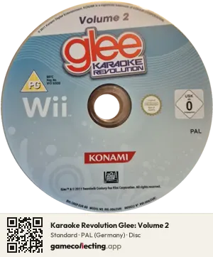 Karaoke Revolution Glee: Volume 2 Nintendo Wii, PAL disc