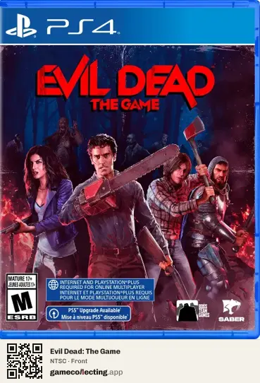 Evil Dead: The Game PlayStation 4, NTSC box front