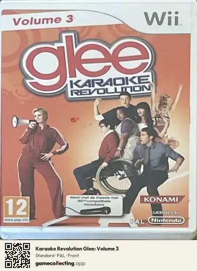 Karaoke Revolution Glee: Volume 3 Nintendo Wii, PAL box front