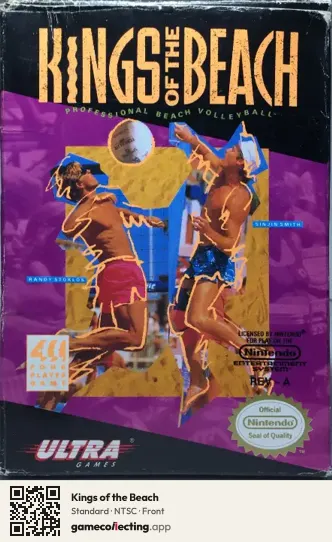 Kings of the Beach Nintendo Entertainment System, NTSC box front