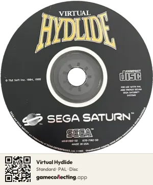 Virtual Hydlide Sega Saturn, PAL disc