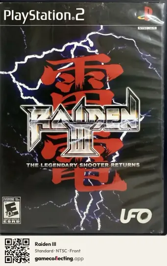 Raiden III PlayStation 2, NTSC box front