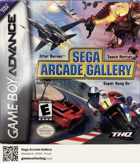 Sega Arcade Gallery Game Boy Advance, NTSC box front