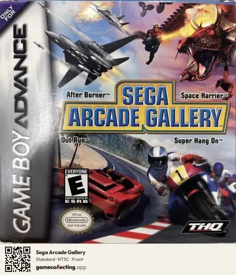 Sega Arcade Gallery Game Boy Advance, NTSC box front