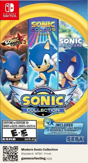 Modern Sonic Collection Nintendo Switch, NTSC box front