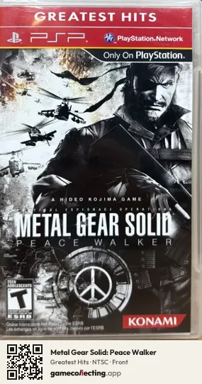 Metal Gear Solid: Peace Walker PlayStation Portable, NTSC box front