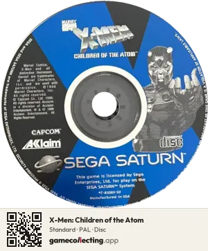 X-Men: Children of the Atom Sega Saturn, PAL disc