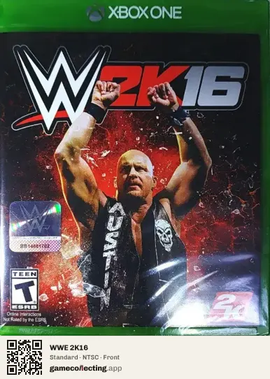 WWE 2K16 Xbox One, NTSC box front