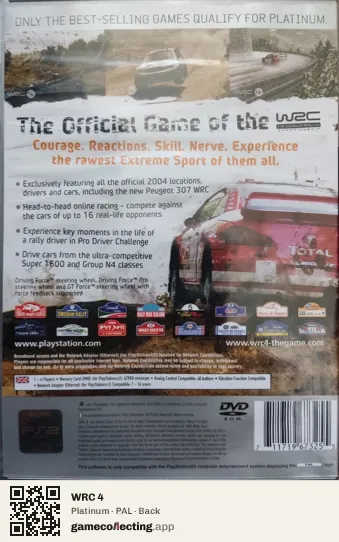 WRC 4 PlayStation 2, PAL box back