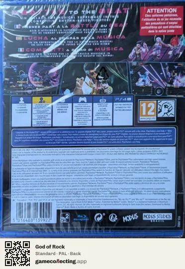 God of Rock PlayStation 4, PAL box back