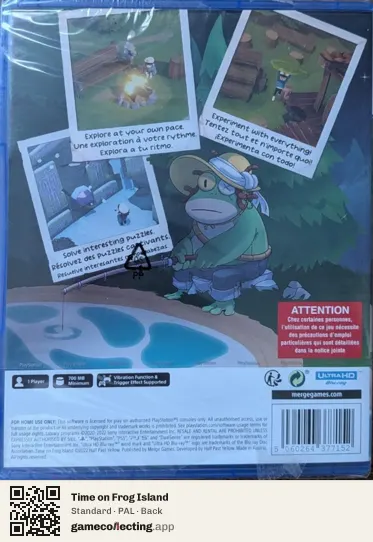 Time on Frog Island PlayStation 5, PAL box back