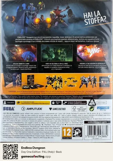 Endless Dungeon PlayStation 5, Italy box back