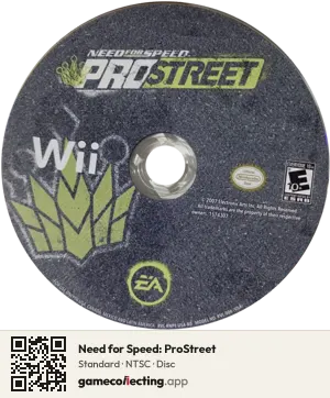 Need for Speed: ProStreet Nintendo Wii, NTSC disc