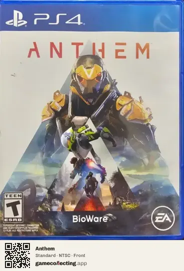 Anthem PlayStation 4, NTSC box front