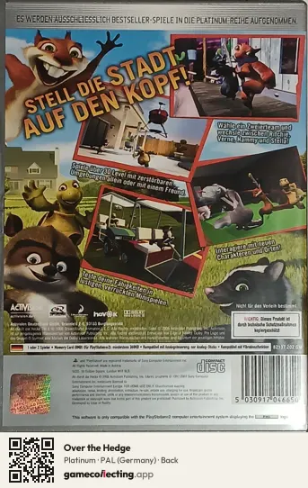 Over the Hedge PlayStation 2, Germany box back