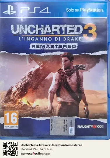 Uncharted 3: Drake's Deception Remastered PlayStation 4, Italy box front