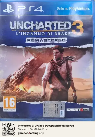 Uncharted 3: Drake's Deception Remastered PlayStation 4, Italy box front