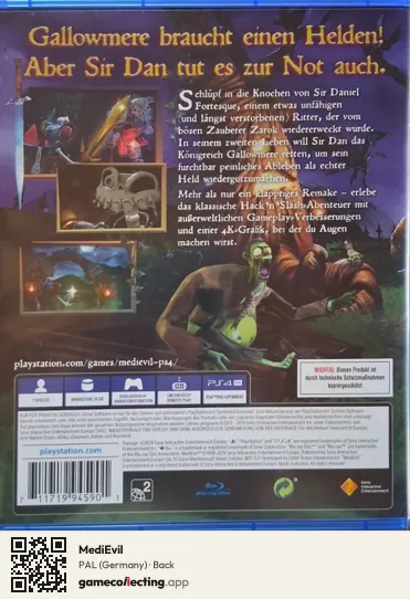 MediEvil PlayStation 4, Germany box back