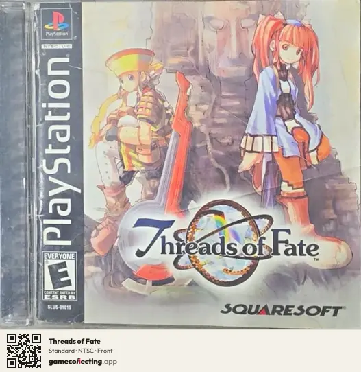 Threads of Fate PlayStation, NTSC box front