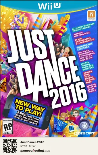 Just Dance 2016 Nintendo Wii U, NTSC box front