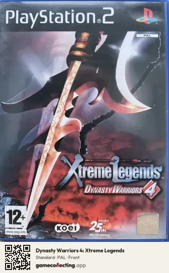 Dynasty Warriors 4: Xtreme Legends PlayStation 2, PAL box front