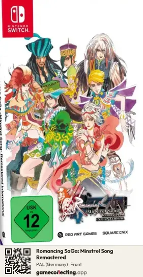 Romancing SaGa: Minstrel Song Remastered Nintendo Switch, Germany box front