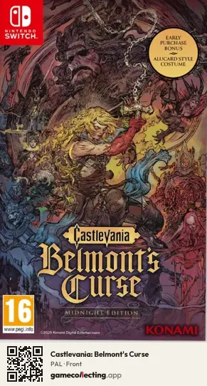 Castlevania: Belmont's Curse Nintendo Switch, PAL box front