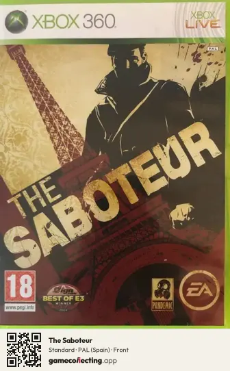 The Saboteur Xbox 360, Spain box front
