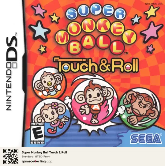 Super Monkey Ball Touch & Roll Nintendo DS, NTSC box front