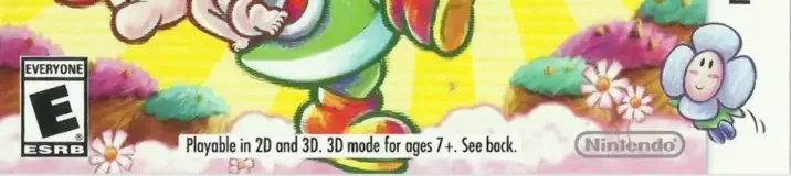 Yoshi's New Island, the ESRB box on its front
