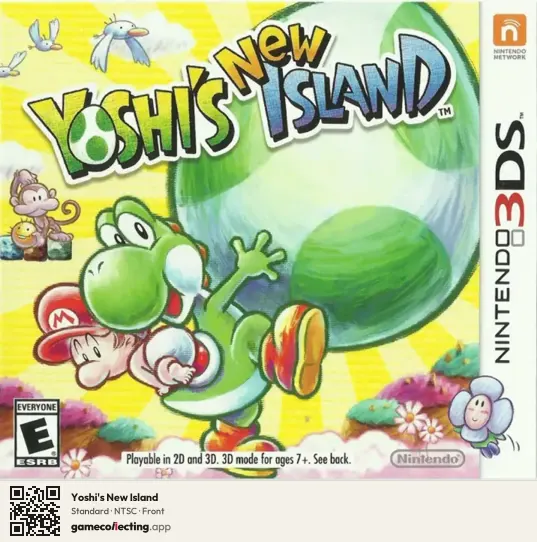 Yoshi's New Island Nintendo 3DS, NTSC box front