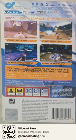 Wipeout Pure PlayStation Portable, Italy box back