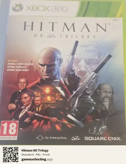 Hitman HD Trilogy Xbox 360, PAL box front