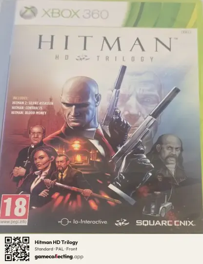 Hitman HD Trilogy Xbox 360, PAL box front