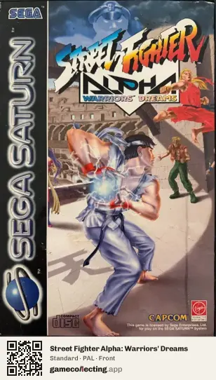 Street Fighter Alpha: Warriors' Dreams Sega Saturn, PAL box front