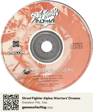Street Fighter Alpha: Warriors' Dreams Sega Saturn, PAL disc