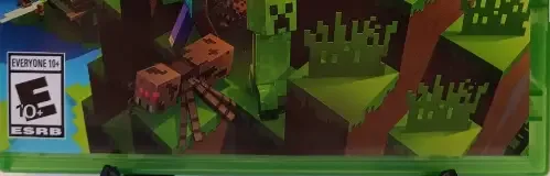 Minecraft, the ESRB box on its front