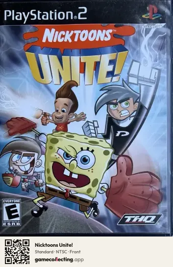 Nicktoons Unite! PlayStation 2, NTSC box front