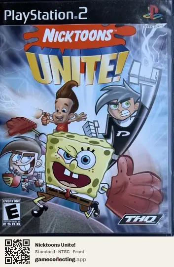 Nicktoons Unite! PlayStation 2, NTSC box front